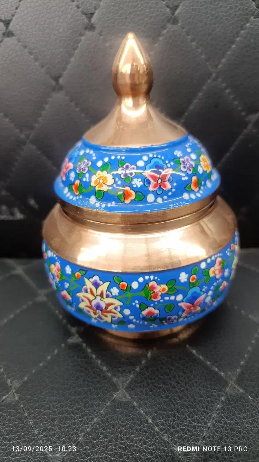 قندان مس و پرداز|ظروف سرو و پذیرایی|اصفهان, ارداجی|دیوار