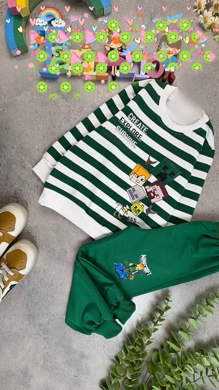 بلوز شلوار ماینکرفت|کفش و لباس بچه|شهرکرد, |دیوار