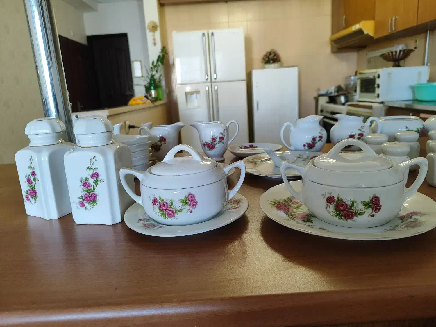 ظروف گل پنبه وگل سرخ|ظروف سرو و پذیرایی|ارومیه, |دیوار