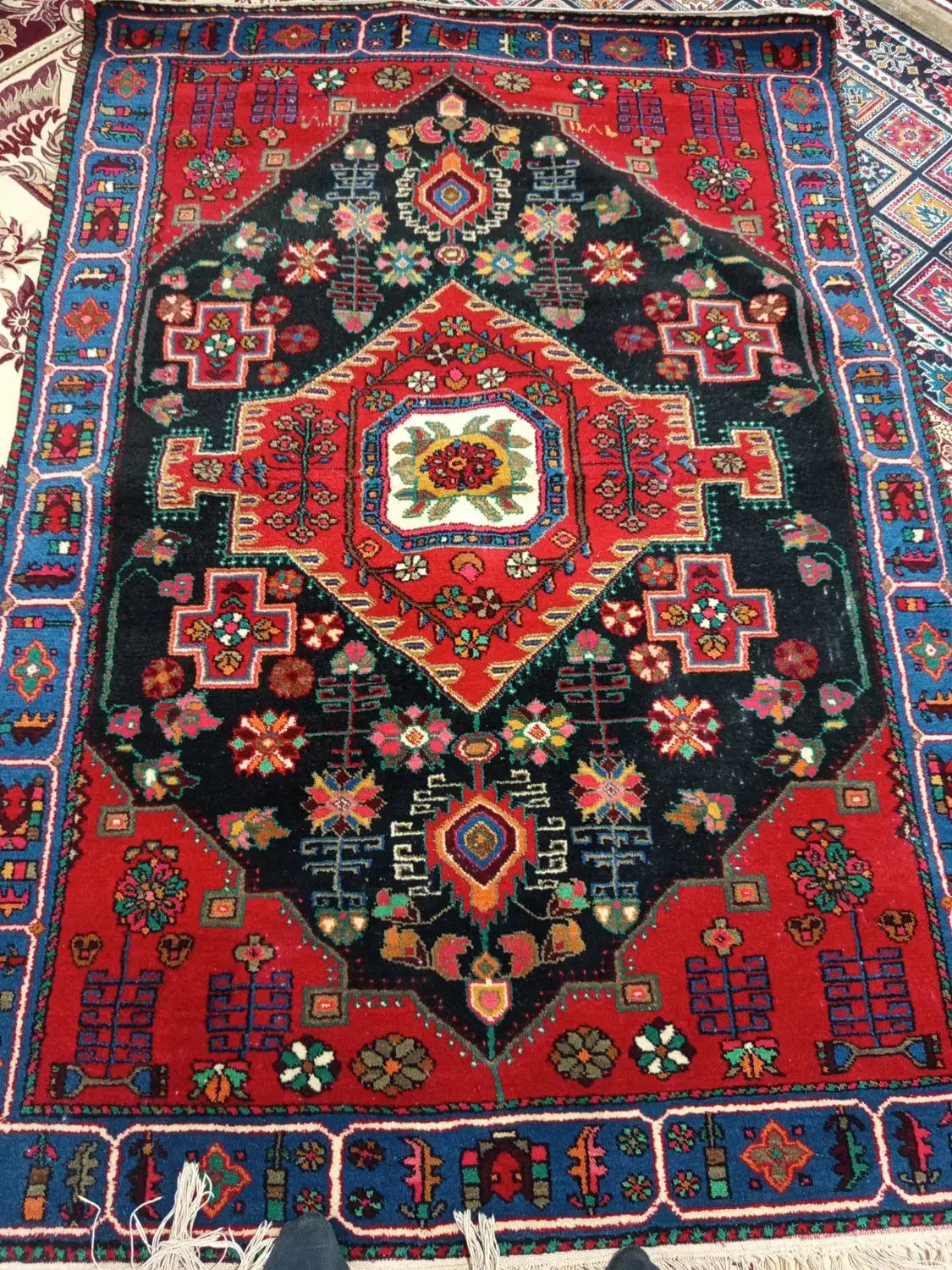 دوتخته قالی دست بافت درجه یک|فرش|بروجرد, |دیوار