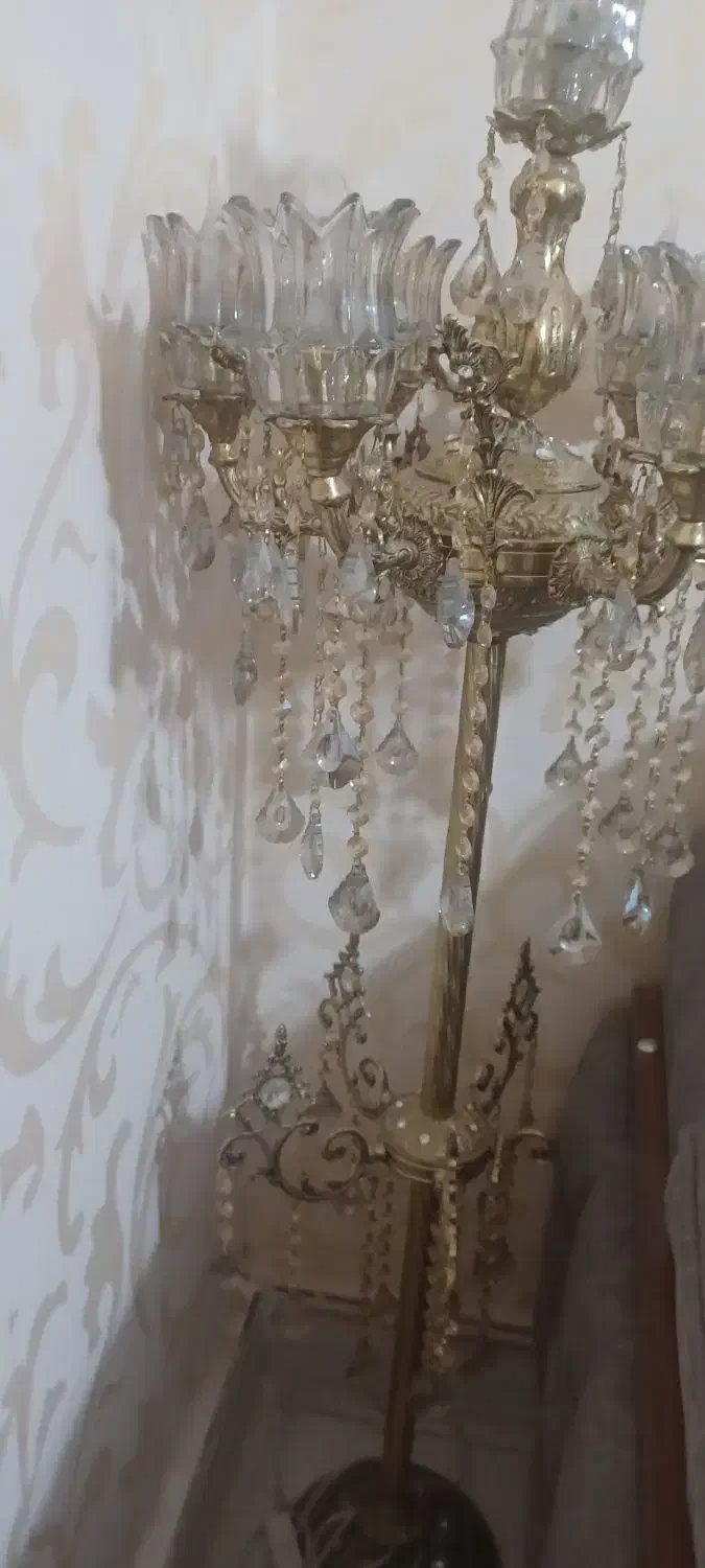 اباژور کنار سالنی برنز کامل|چراغ خواب و آباژور|میاندوآب, |دیوار