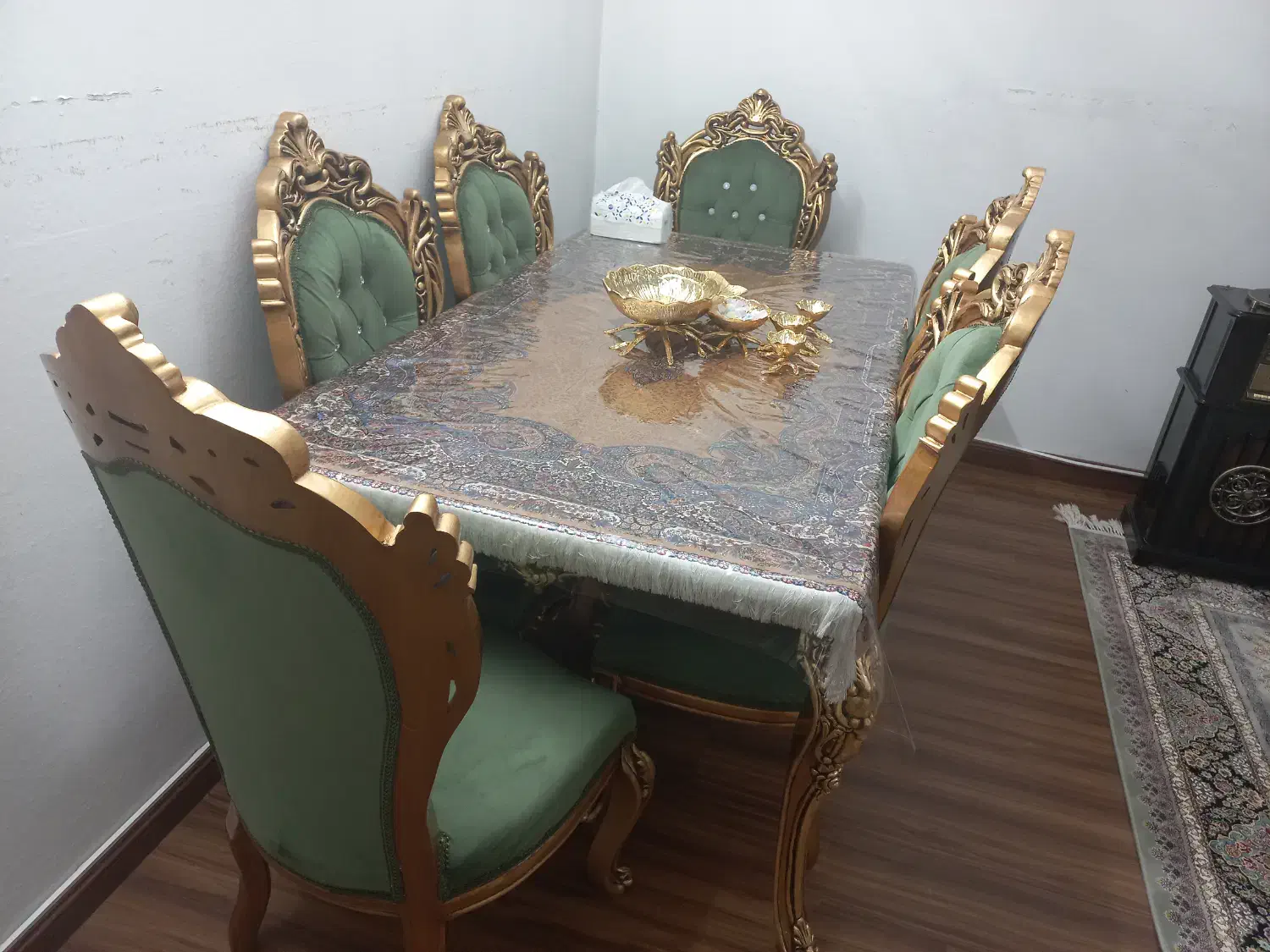 مبل استیل ۹ نفره با نهار خوری|مبلمان خانگی و میز عسلی|تهران, شهید فکوری|دیوار