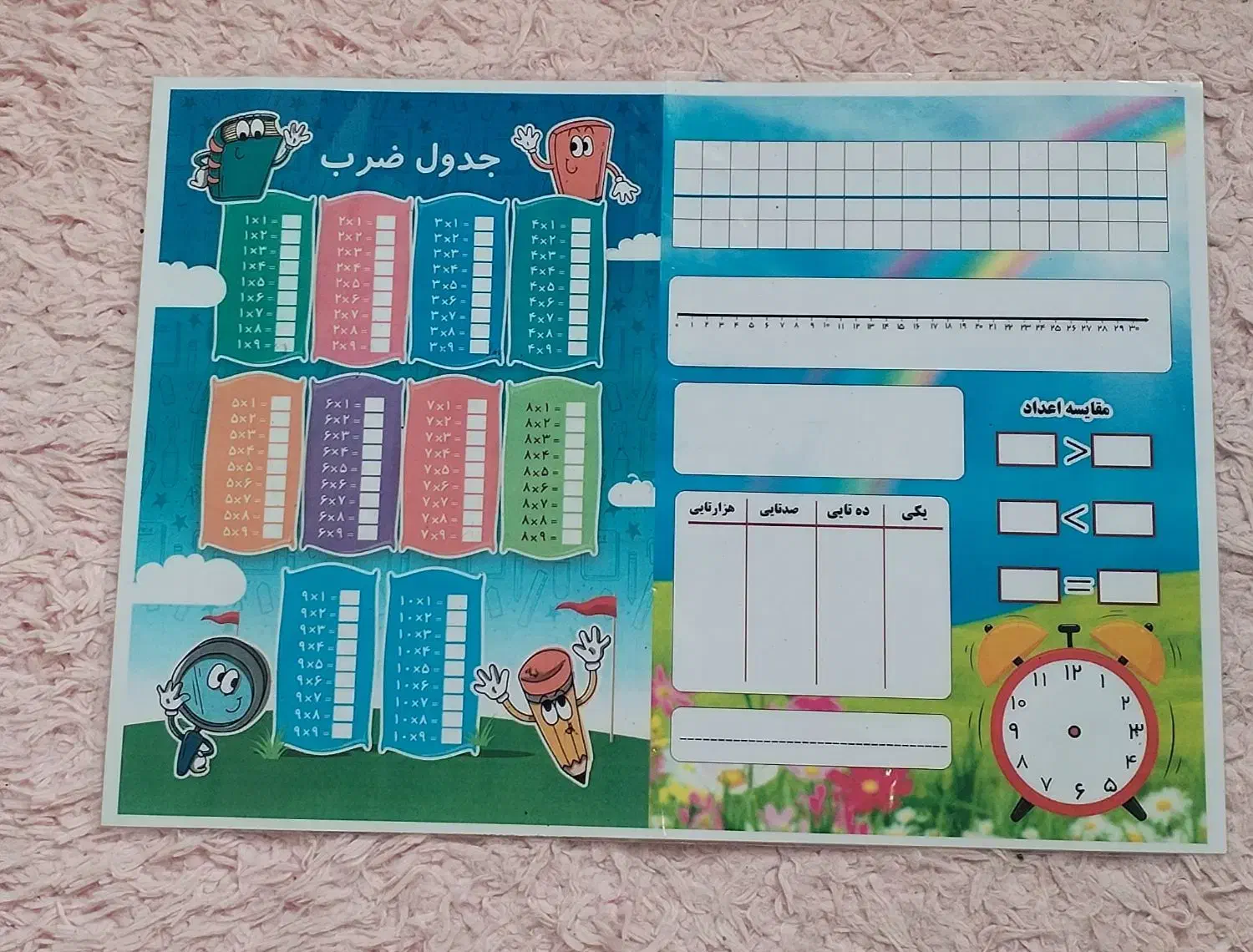 ست کامل چینه، چوب خط،مداد شمعی،اعداد|لوازم التحریر|رشت, فلسطین|دیوار