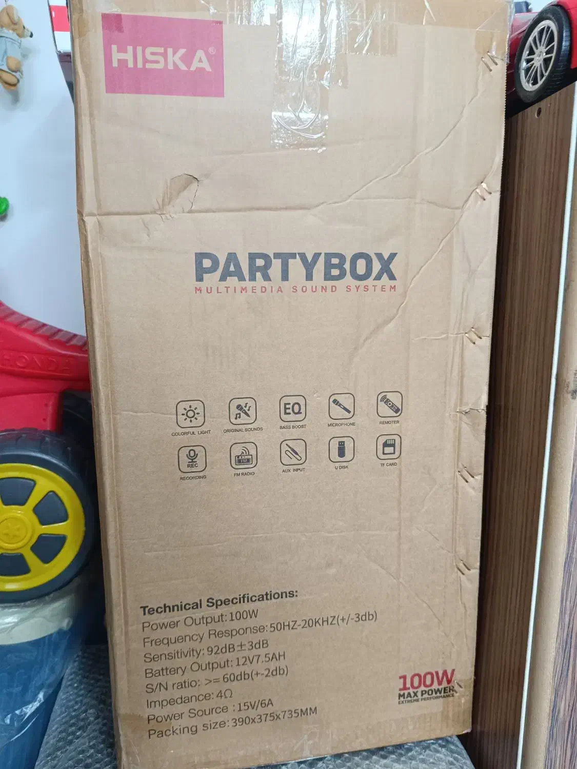 پارتی باکس HISKA|سیستم صوتی خانگی|قم, چهل درخت‎|دیوار