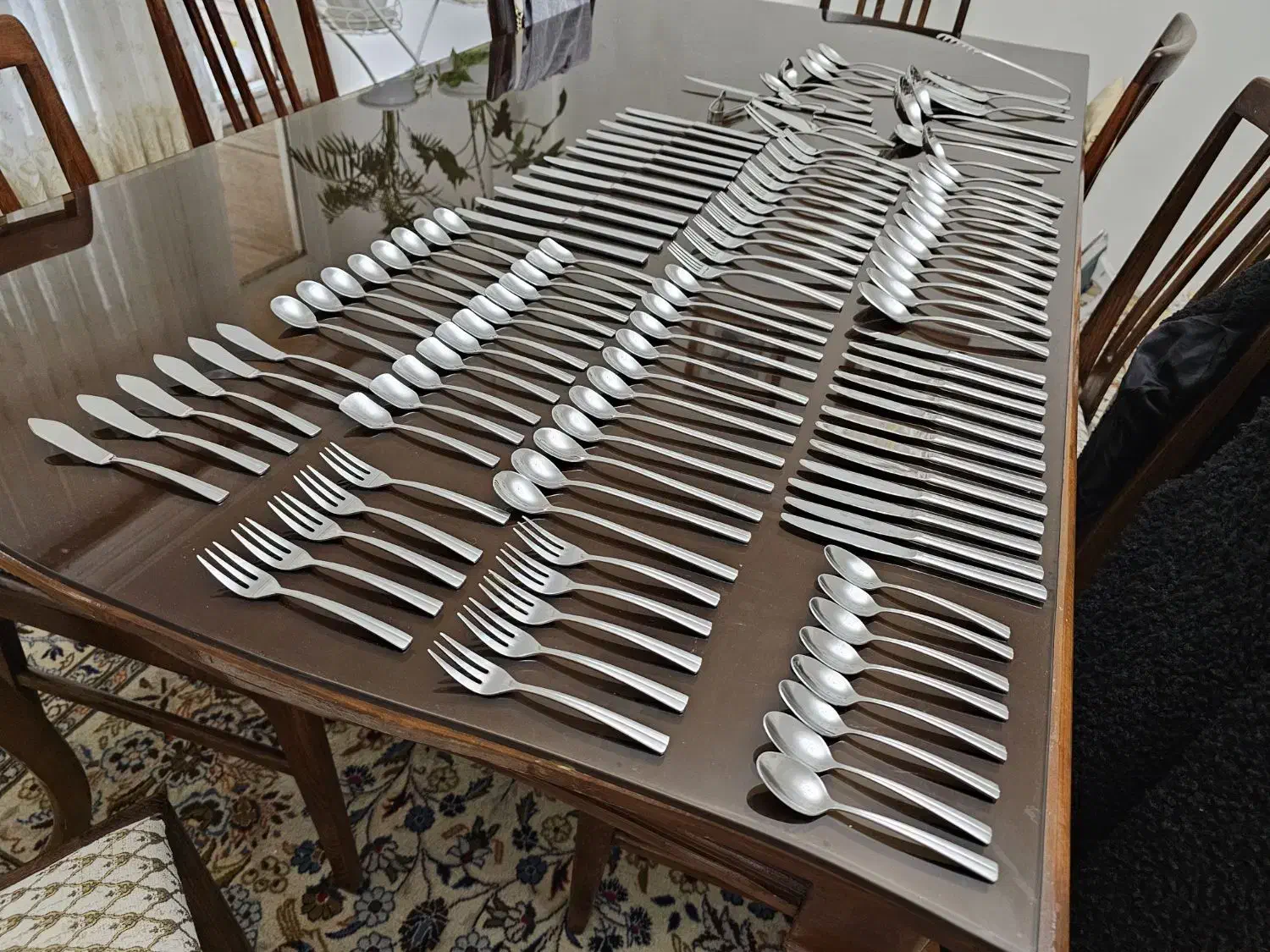 ست قاشق و چنگال ۱۲ نفره ۱۱۹ پارچه|ظروف سرو و پذیرایی|تهران, مجیدیه|دیوار