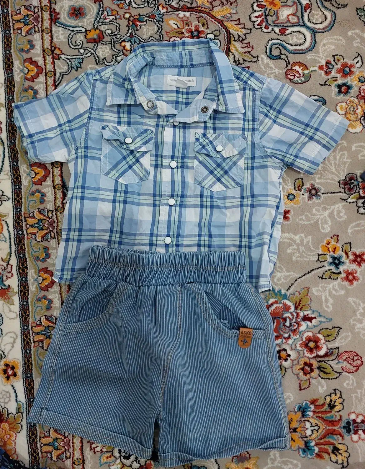 ست لباس بچگانه پسرانه کاملا سالم و نو وخارجی|کفش و لباس بچه|کنارک, |دیوار