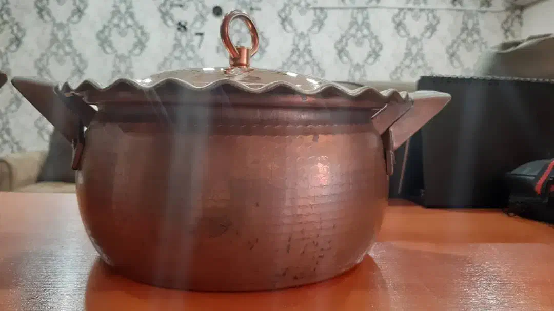 دو عدد قابلمه تمام مس|ظروف پخت‌وپز|اندیمشک, |دیوار