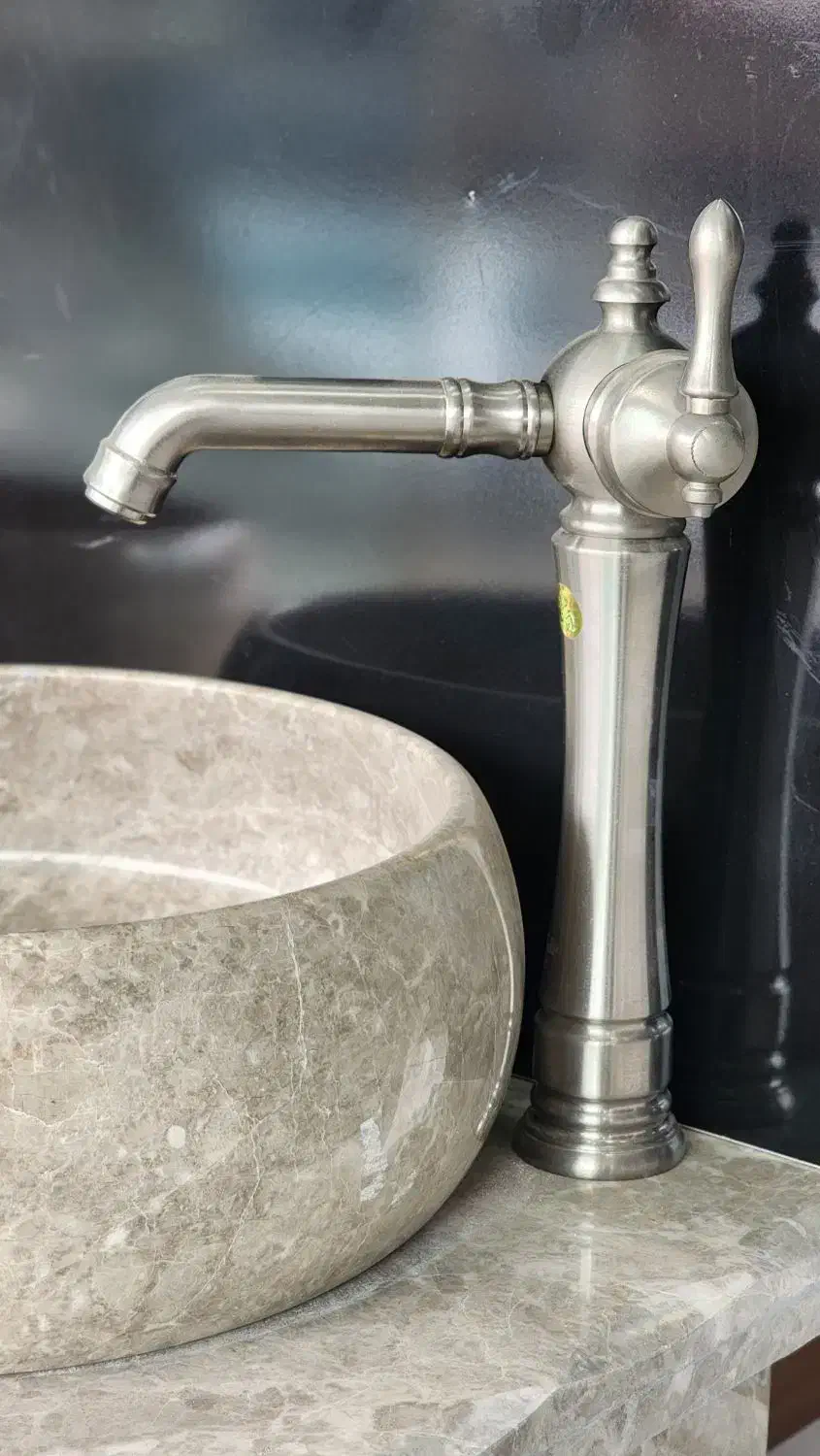 شیر روشویی پایه بلند مارون کروم مات|مصالح و تجهیزات ساختمان|رشت, پارک شهر|دیوار