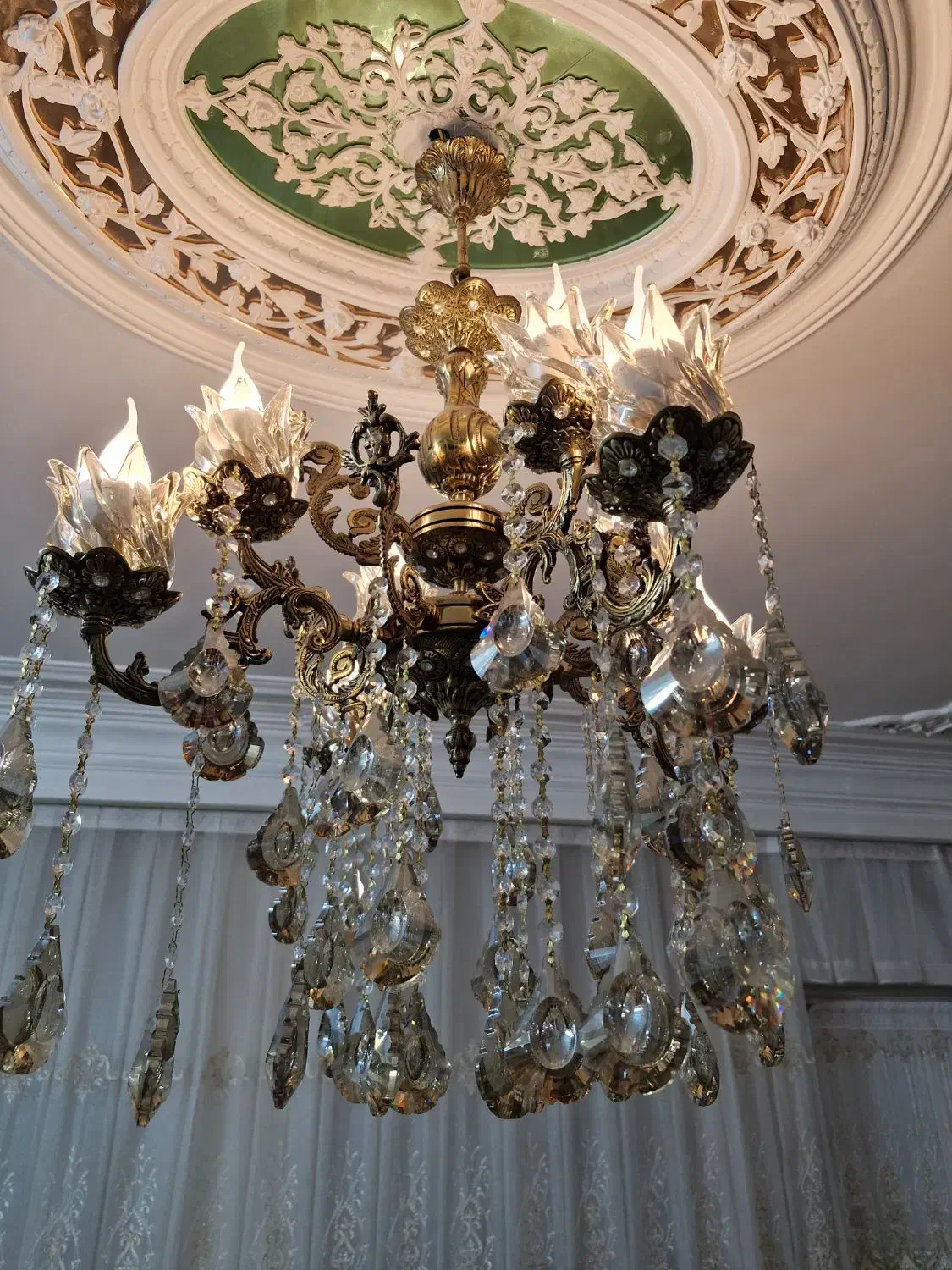 لوستر ۸شاخه برنجی در حد۲عدد|لوستر و چراغ آویز|قم, پردیسان|دیوار