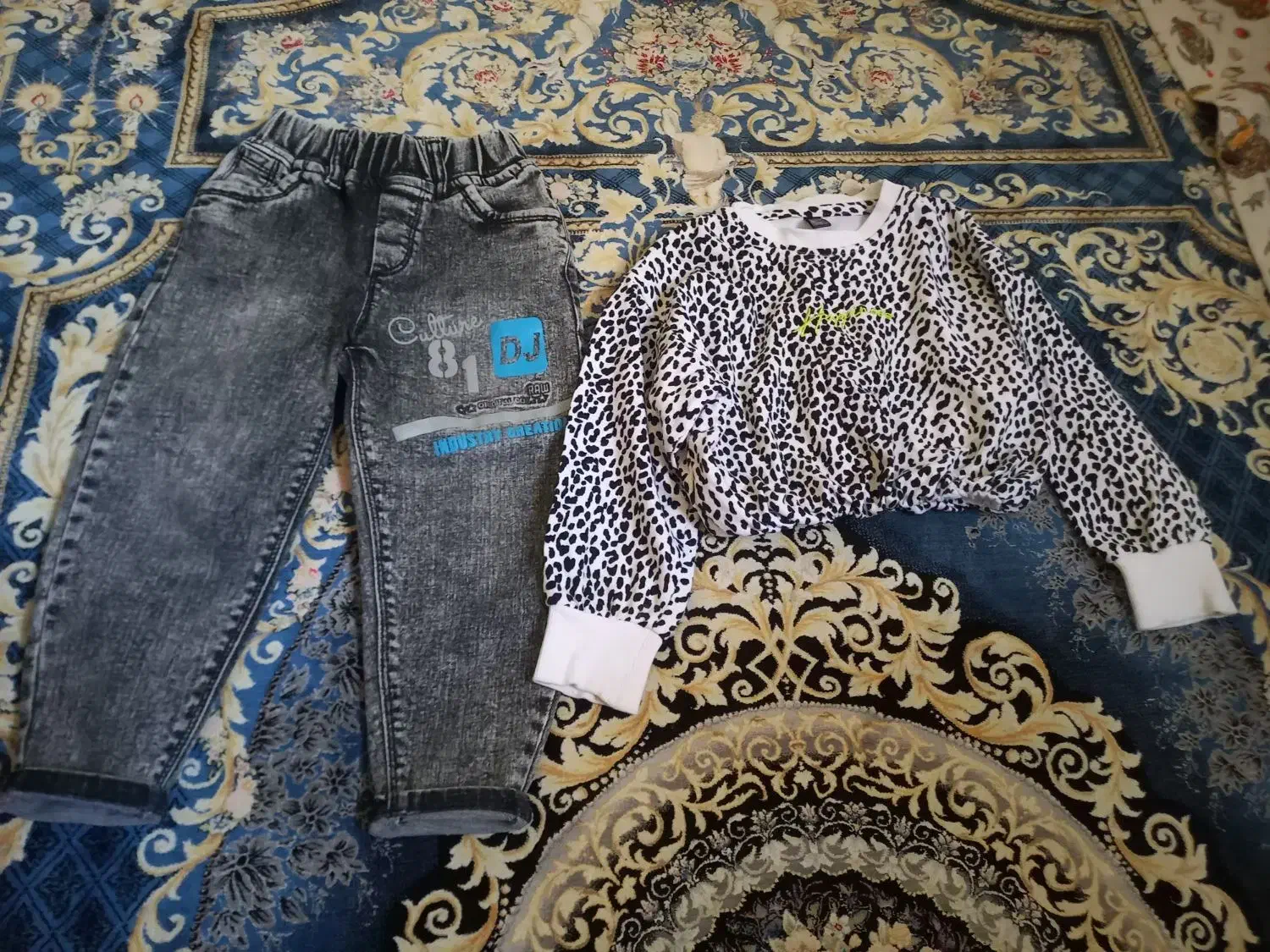 کراپ وشلوار لی بچگانه در حد نو|کفش و لباس بچه|تهران, افسریه شمالی|دیوار