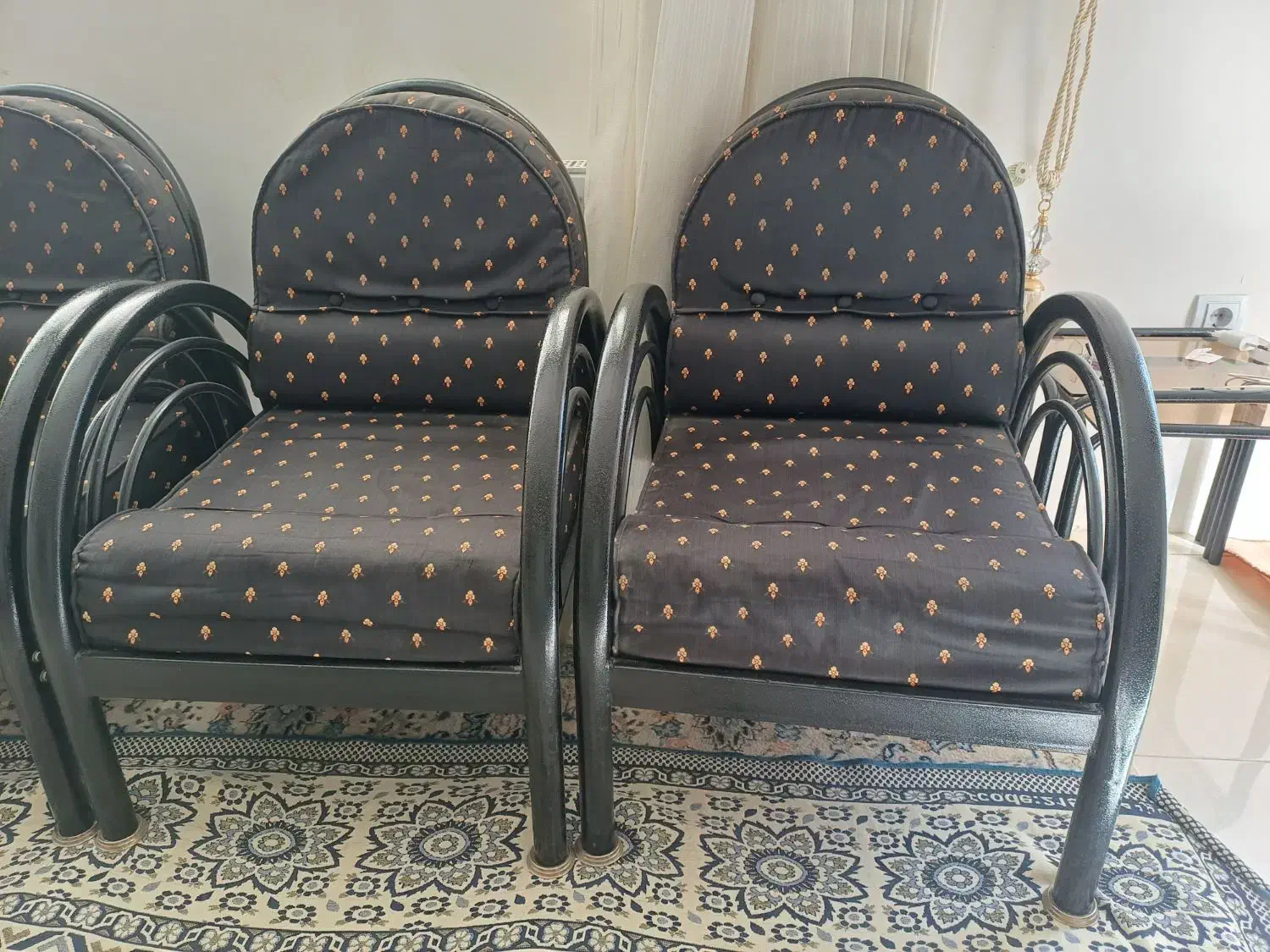 مبل فلزی 6 نفره|مبلمان خانگی و میز عسلی|شیراز, شهرک گلدشت حافظ‎|دیوار