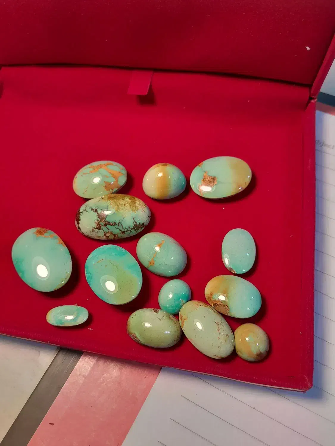 14 عدد فیروزه نیشابوری درجه یک|جواهرات|فیروزه, |دیوار