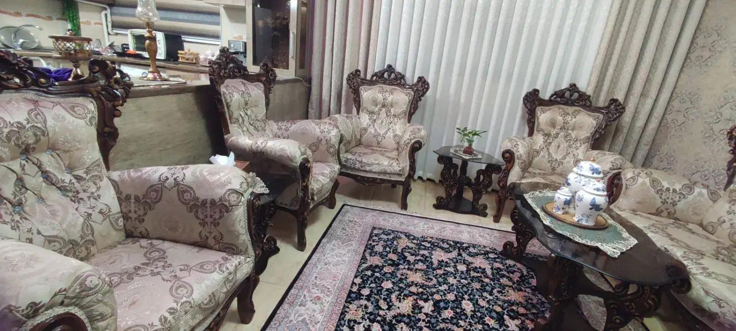 مبل سلطنتی9نفره راش|مبلمان خانگی و میز عسلی|مشکین‌دشت, |دیوار