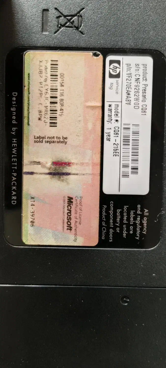 Hp CQ61|رایانه همراه|تهران, باشگاه نفت|دیوار