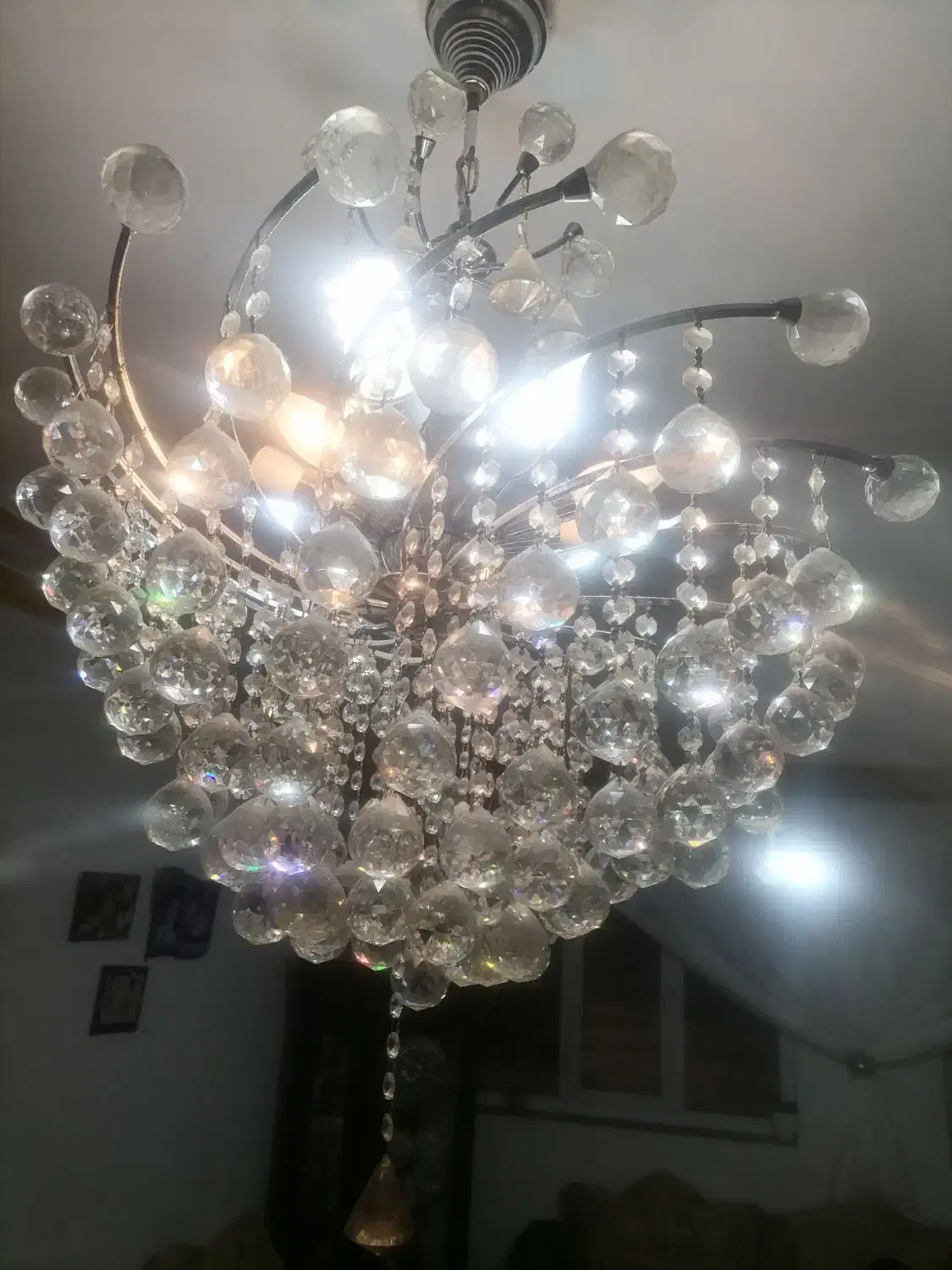 لوستر چتری زیبا|لوستر و چراغ آویز|تبریز, |دیوار