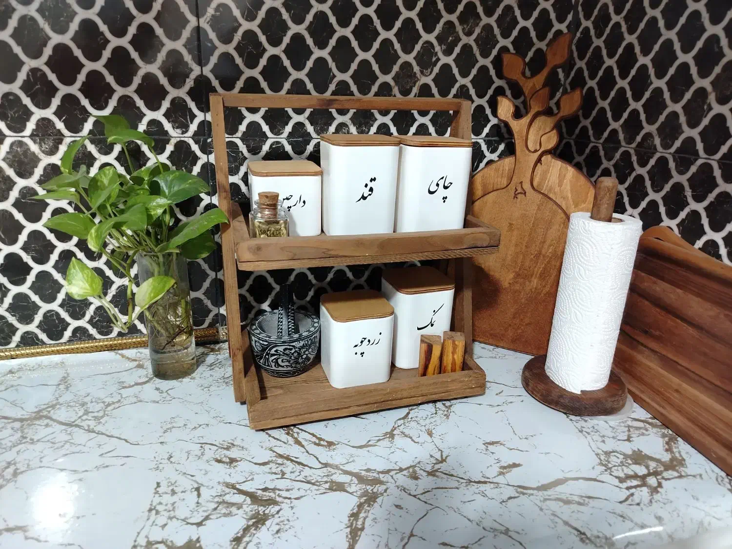 استند و پاسماوری|آب‌چکان و نظم‌دهنده ظروف|نجف‌آباد, صالح آباد|دیوار