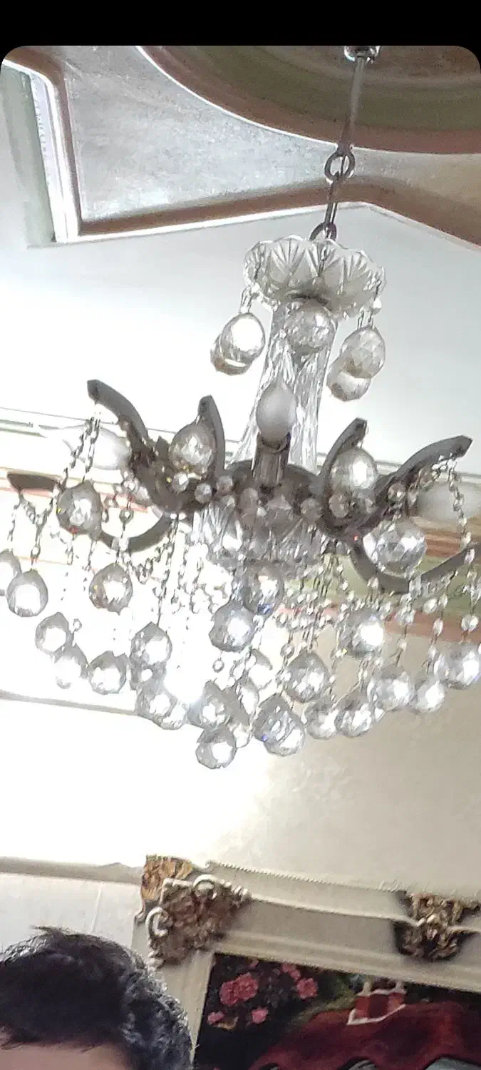 لوستر کریستالی برنجی|لوستر و چراغ آویز|پاکدشت, پاکدشت (مامازند)|دیوار