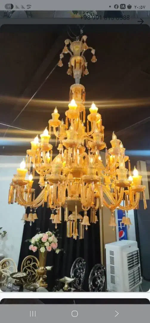 لوستر/پذیرایی/تالار/باغ|لوستر و چراغ آویز|کوهسار (البرز), |دیوار