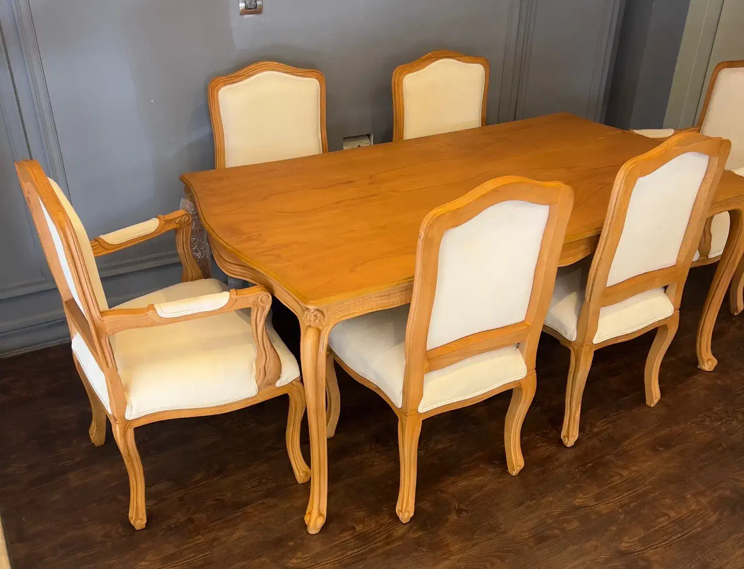 ناهار خوری۶ نفره فرانسوی|میز و صندلی غذاخوری|شیراز, کلاهدوز|دیوار