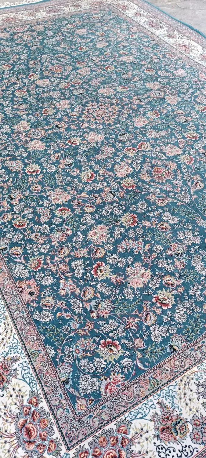 فروش ۱ تخته فرش ( ۹ متری. هزار شانه) تماماً نخ|فرش|قروه, |دیوار