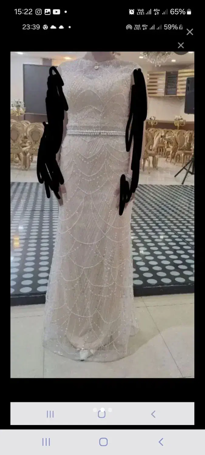 لباس مجلسی فول کارشده کاملا نو|لباس|قدس, شهرک صنعتی زاگرس|دیوار