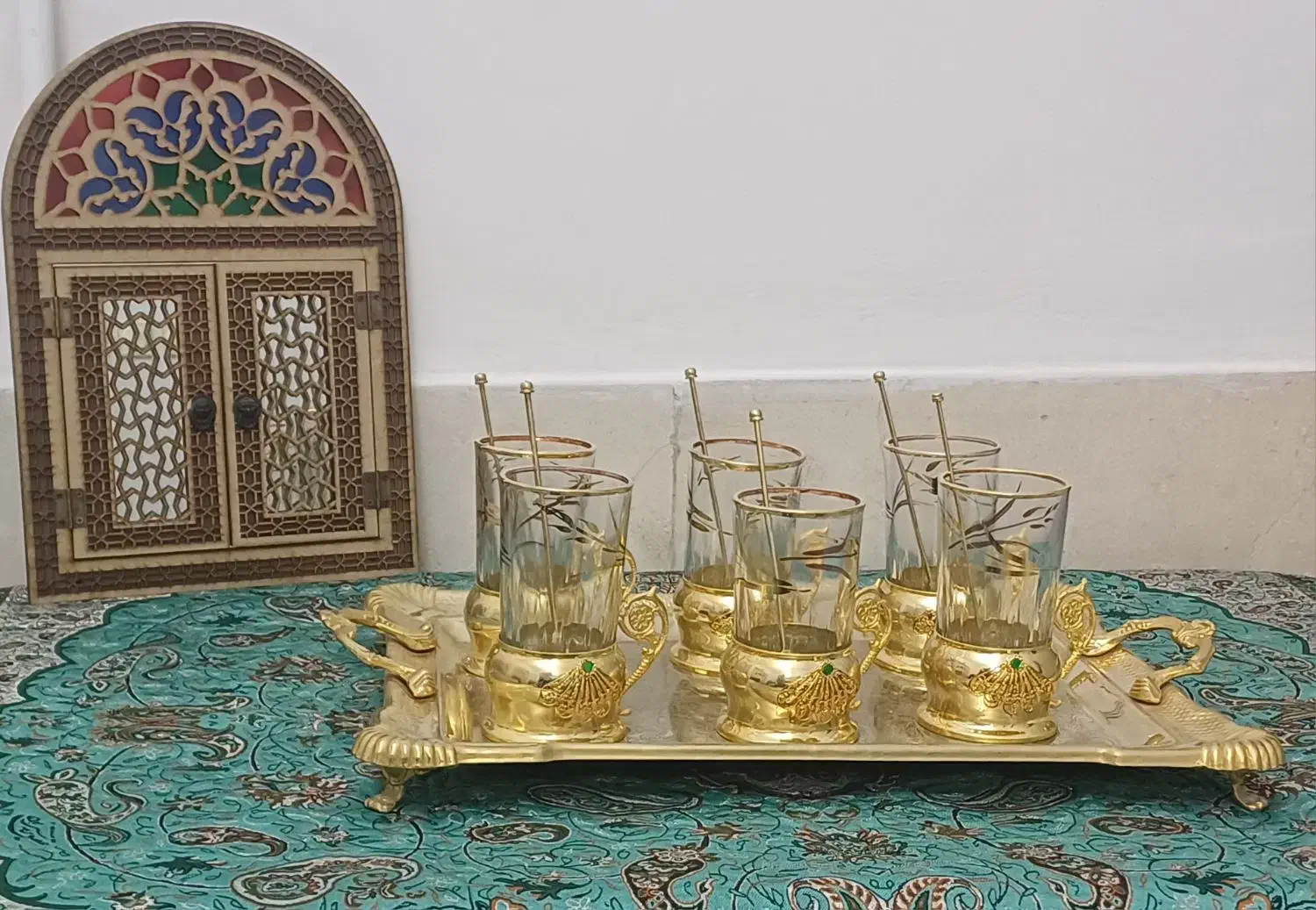 گیره استکان و لیوان همراه سینی|ظروف سرو و پذیرایی|تهران, زرکش|دیوار