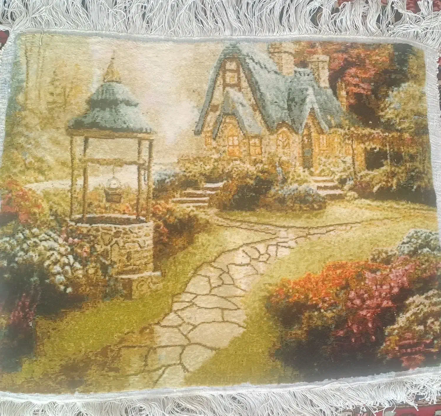 تابلوفرش دستباف کلک و ابریشم|تابلو فرش|اصفهان, آبشار|دیوار