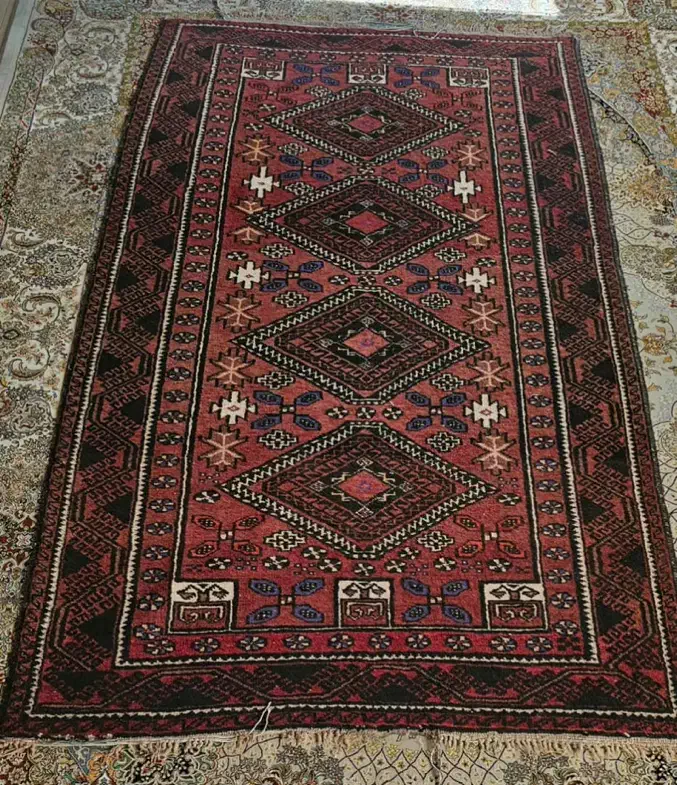 قالیچه دست بافت سبزواری جنس پشم|فرش|تهران, هفت حوض|دیوار