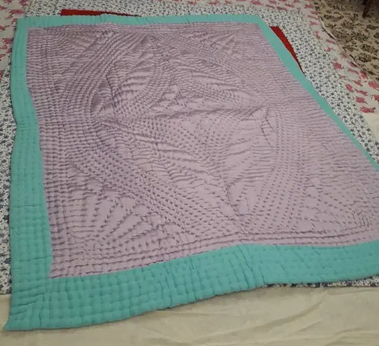 لحاف دست دوز روکش ساتن  ، پنبه قوزه ،نو|رختخواب، بالش، پتو|تهران, دردشت|دیوار