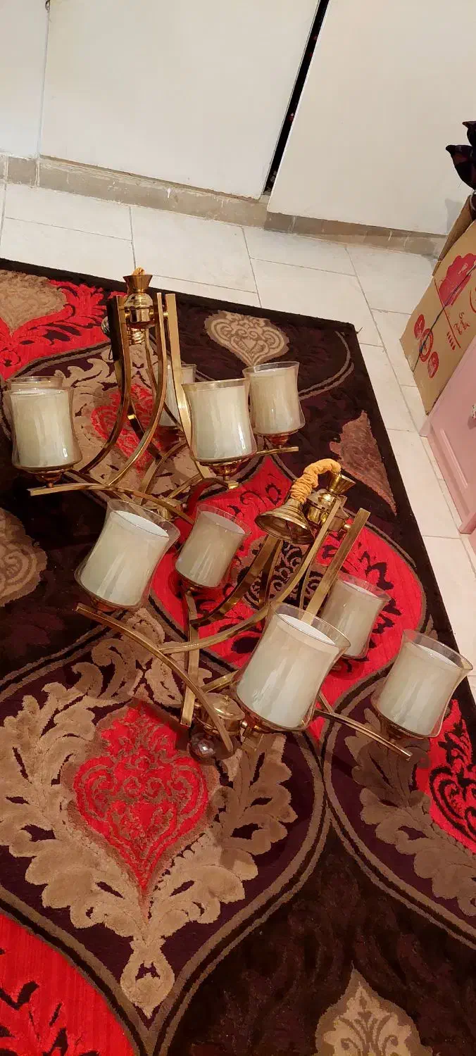 ۲تا لوسترست نقره ای درحد نو|لوستر و چراغ آویز|فردیس, فردیس|دیوار