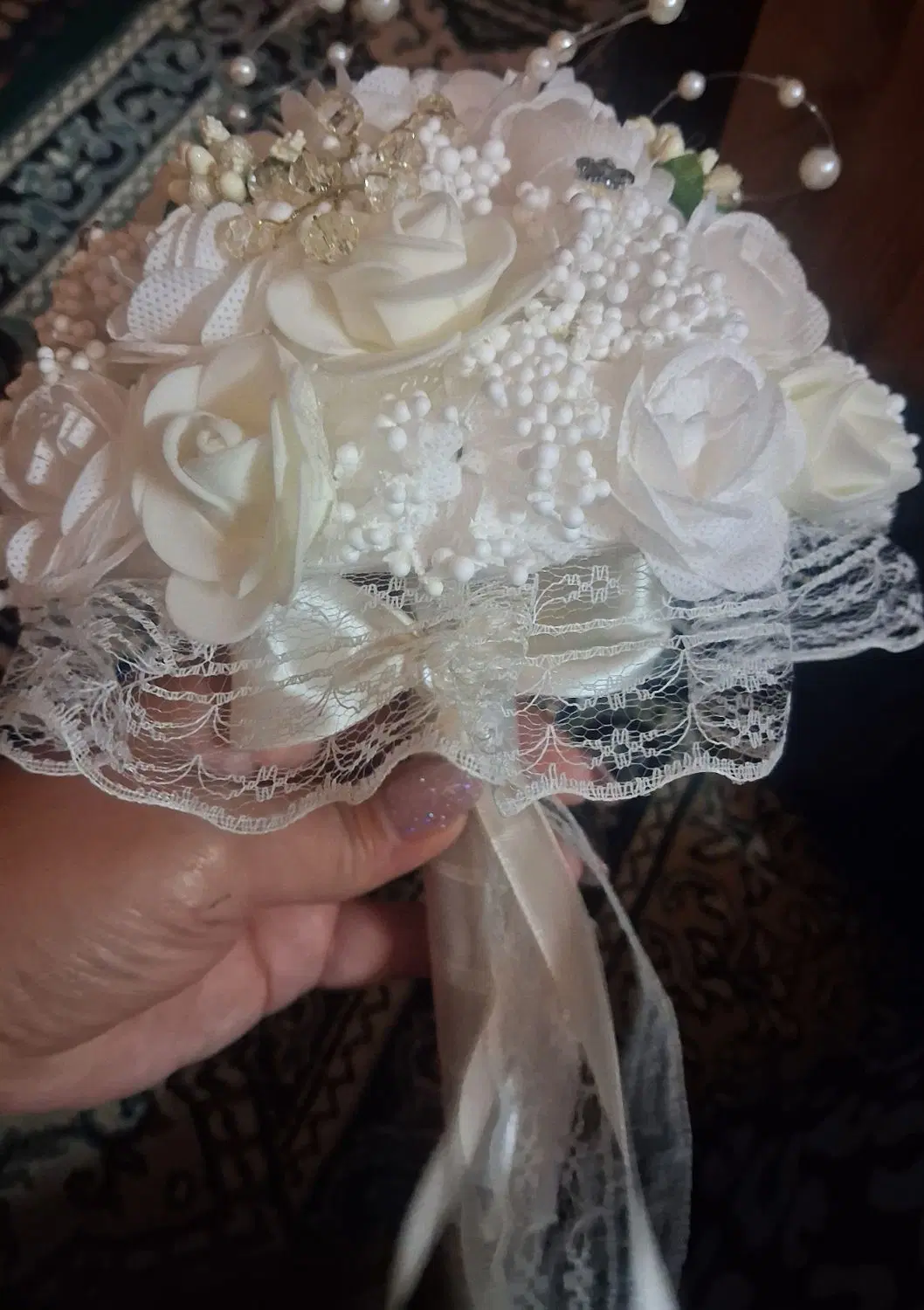 دسته گل عروس 400 تخفیف هم داره|گل مصنوعی|تهران, عبدلآباد|دیوار
