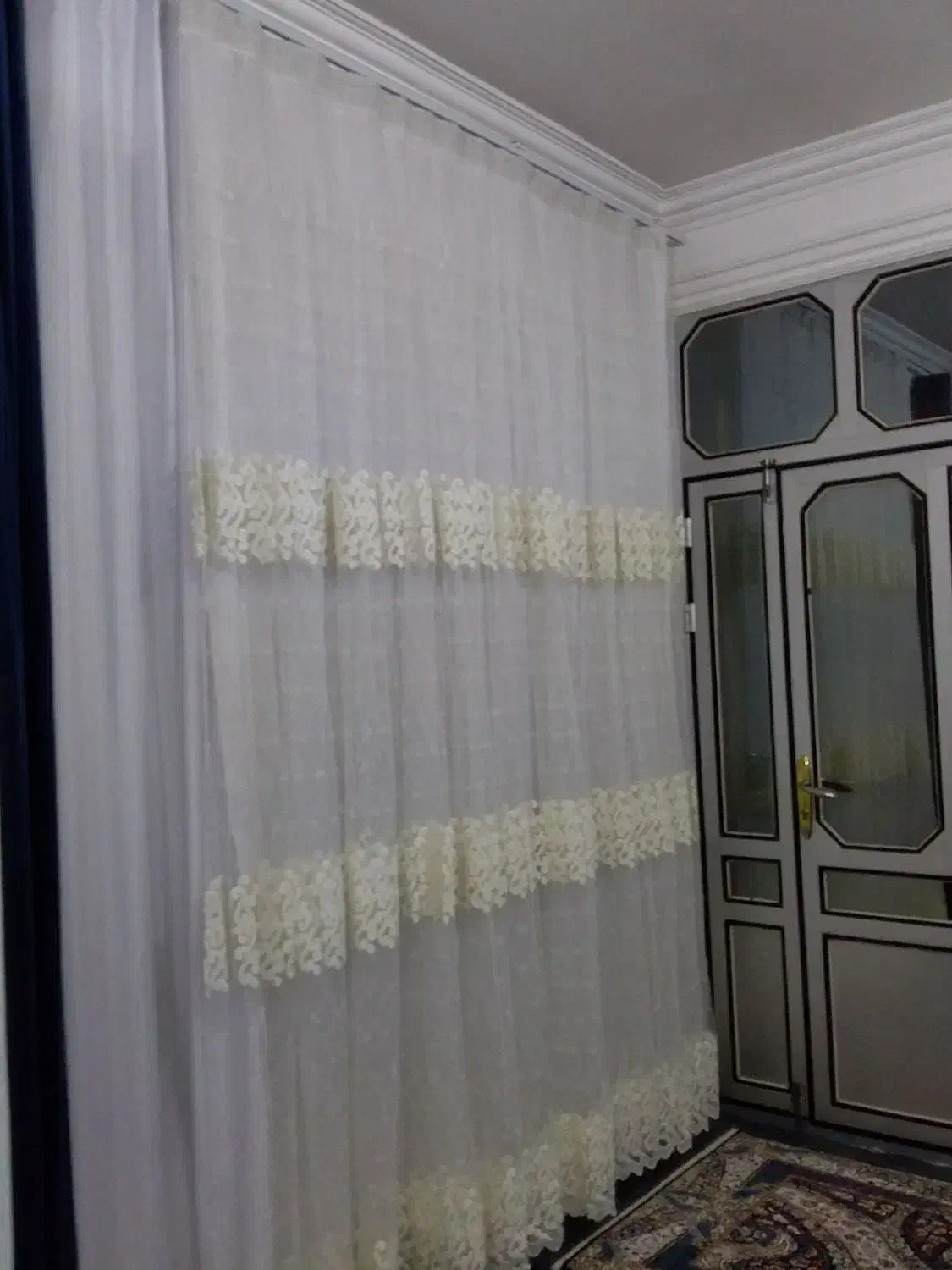 دو عدد پرده وزیر پرده 2متری در حد نو|پرده، رانر، رومیزی|جوانرود, |دیوار