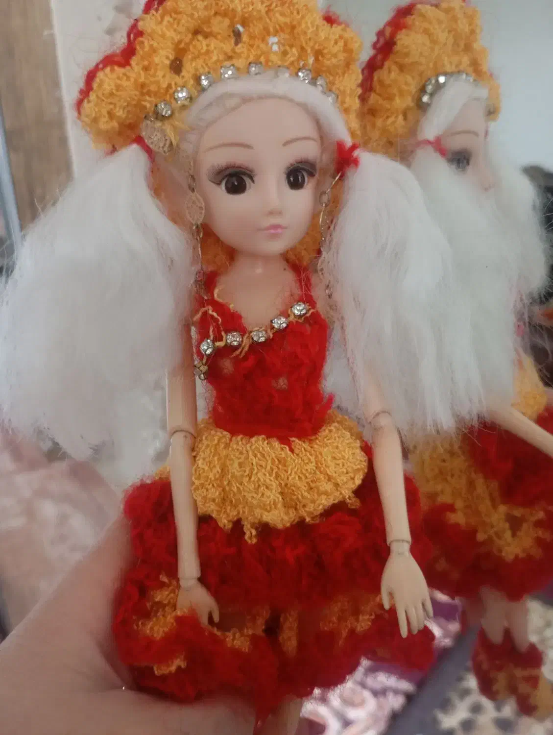 عروسکهای زیبا با لباس بافتنی هنر دست|اسباب‌‌بازی|رباط‌کریم, شترخوار|دیوار