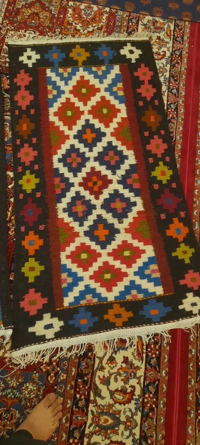 گلیم بختیاری دست باف|گلیم، جاجیم، گبه|بابا حیدر, |دیوار