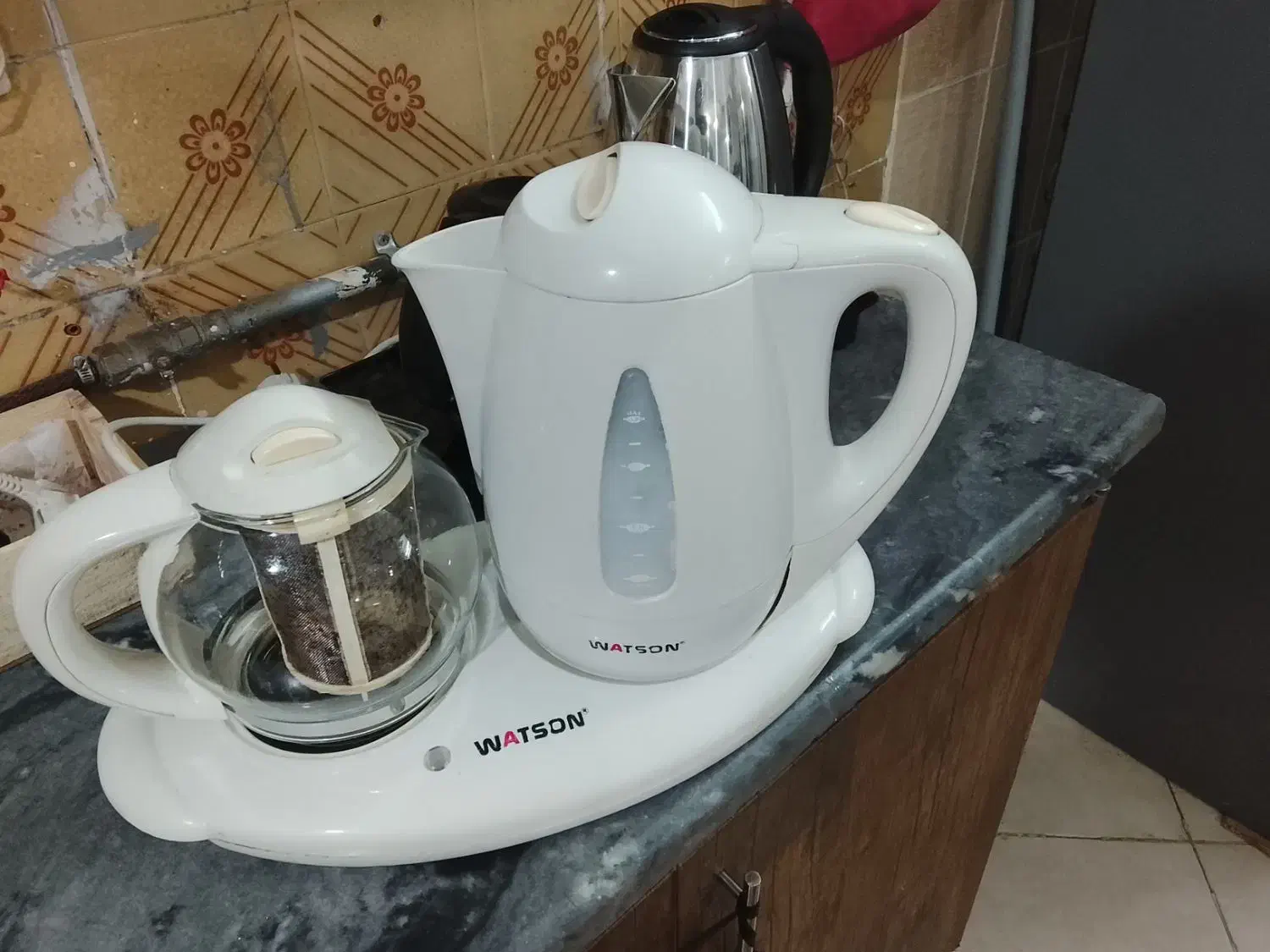 چای ساز استندقاشق چوبی میز تلویزیون|قوری، کتری، قهوه‌ساز دستی|نیشابور, گنبد سبز|دیوار