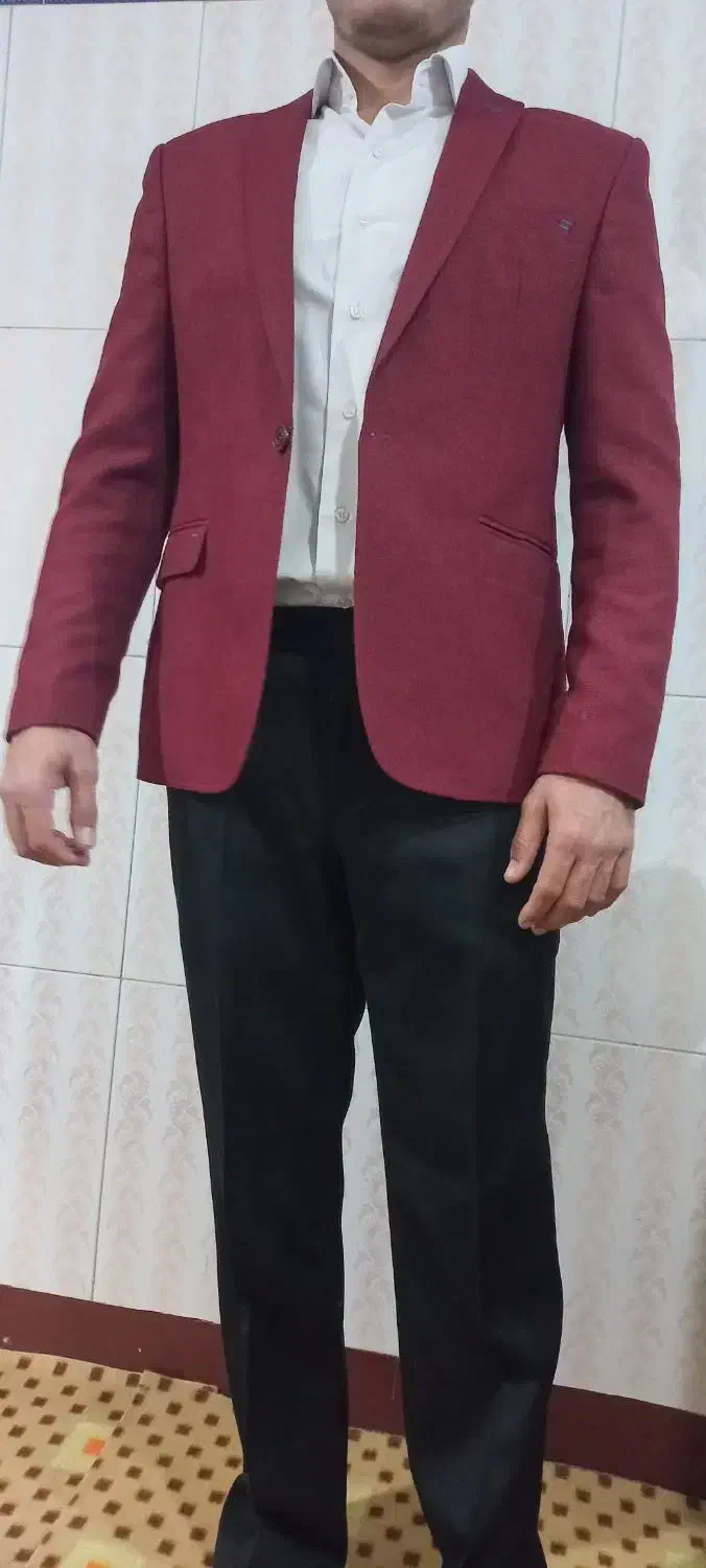 کت و شلوار زرشکی سایز ۵۲|لباس|پارسآباد, |دیوار