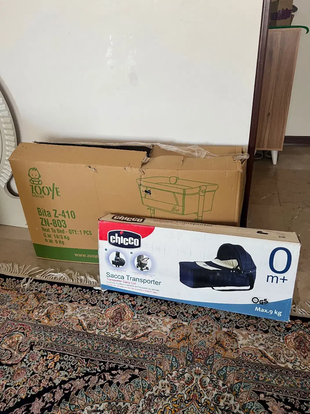 تخت کنار مادر زویه و ساک حمل نوزاد چیکو|تخت و صندلی بچه|تهران, سردارجنگل|دیوار