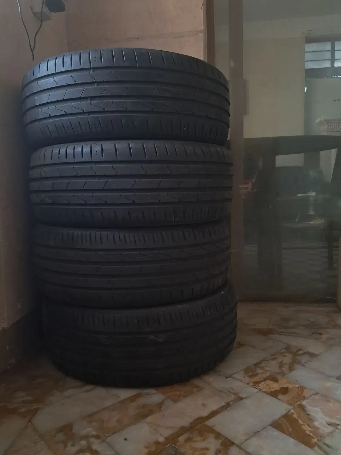 ۴ حلقه لاستیک هانکوک اصل کره‌ای ،در حد نو|قطعات یدکی و لوازم جانبی|باقرشهر, |دیوار