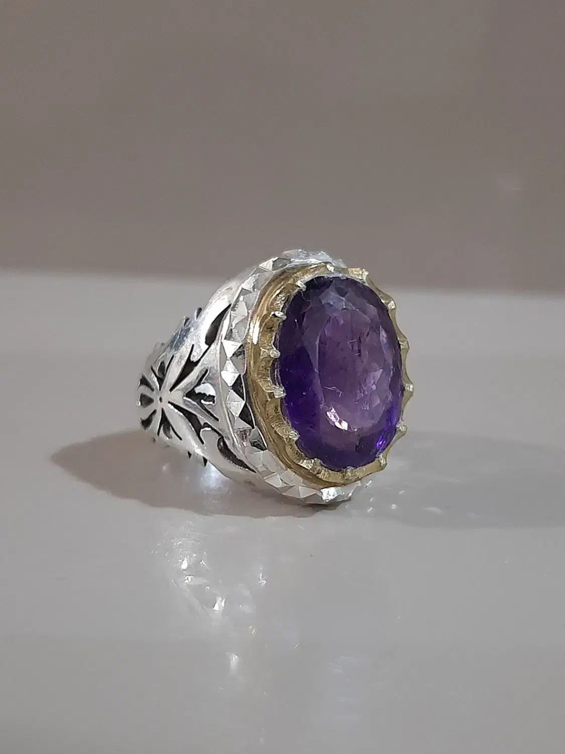 انگشتر نگین آمیتیست|جواهرات|بندرعباس, |دیوار