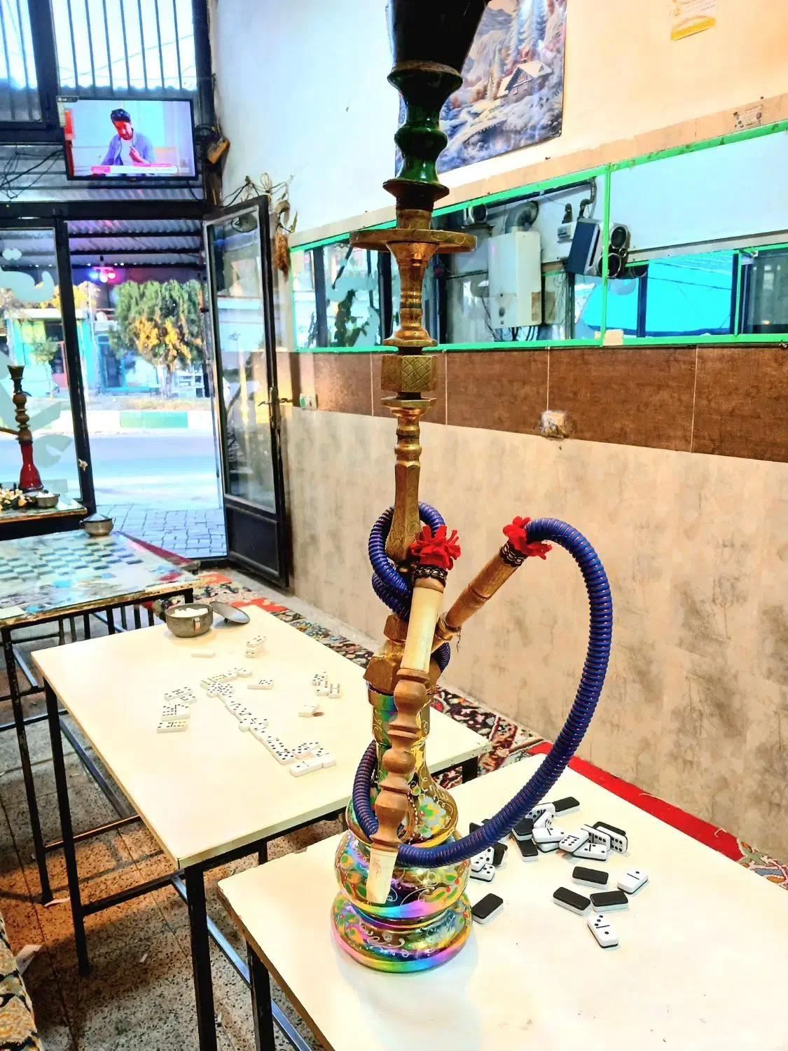 قلیان برنج|کلکسیون اشیاء عتیقه|مشگین شهر, |دیوار