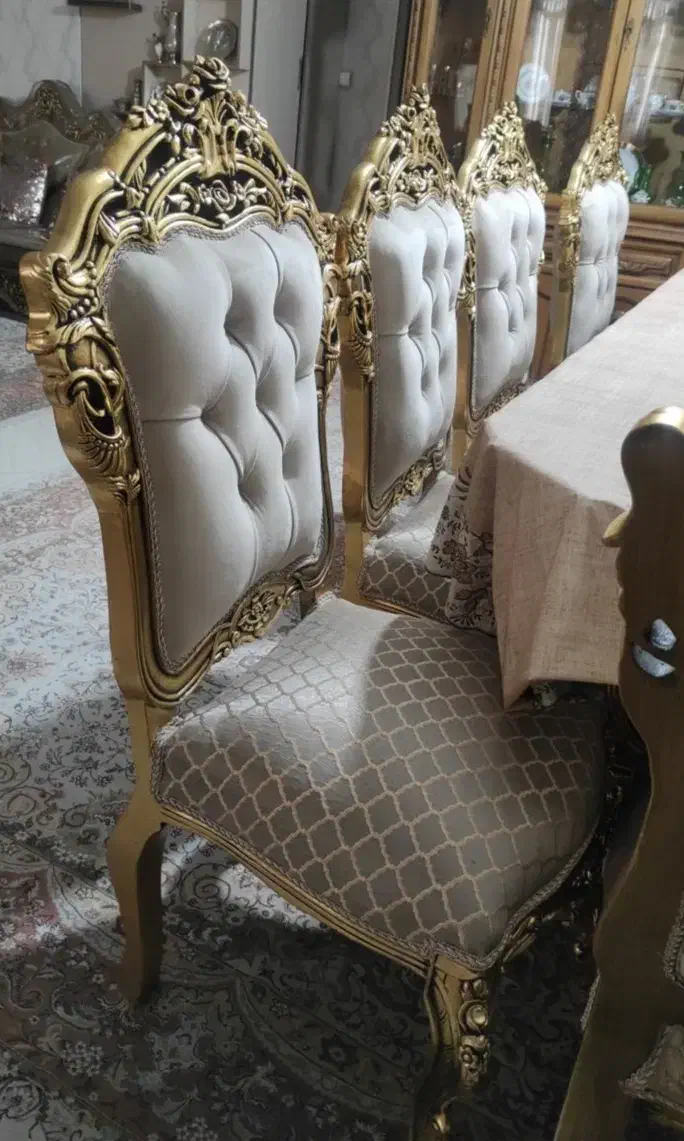 غذاخوری۸ نفره ورق طلا|میز و صندلی غذاخوری|دورود, |دیوار