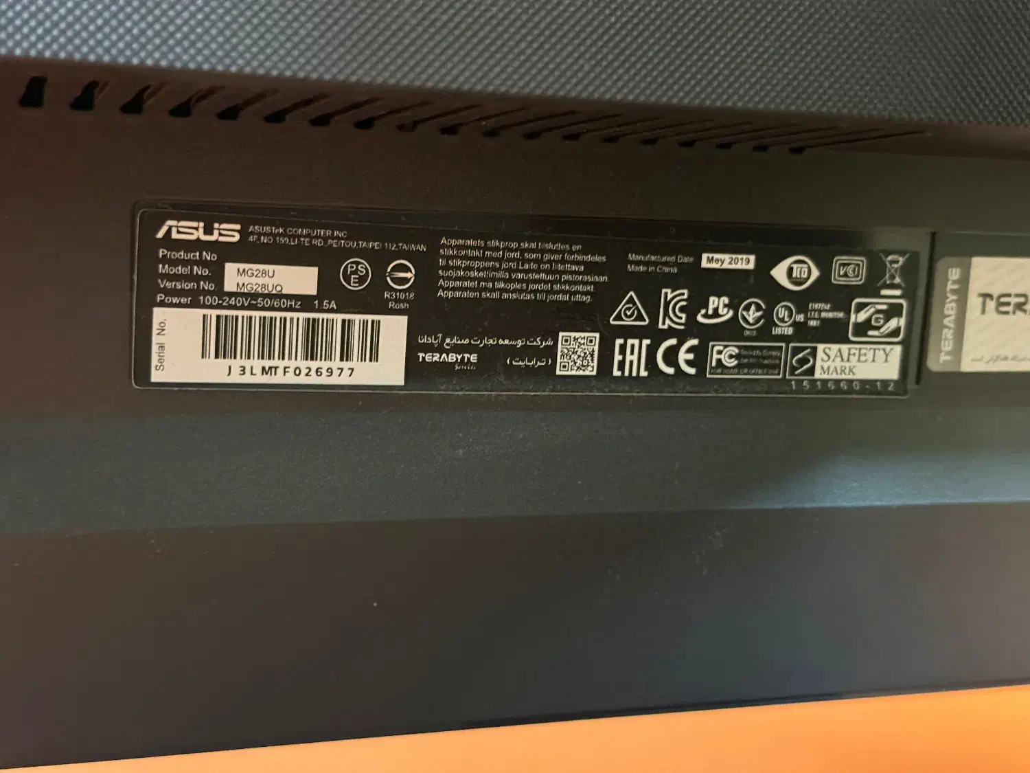 مانیتور 28 اینچ asus 4K|قطعات و لوازم جانبی رایانه|خرم‌آباد, |دیوار