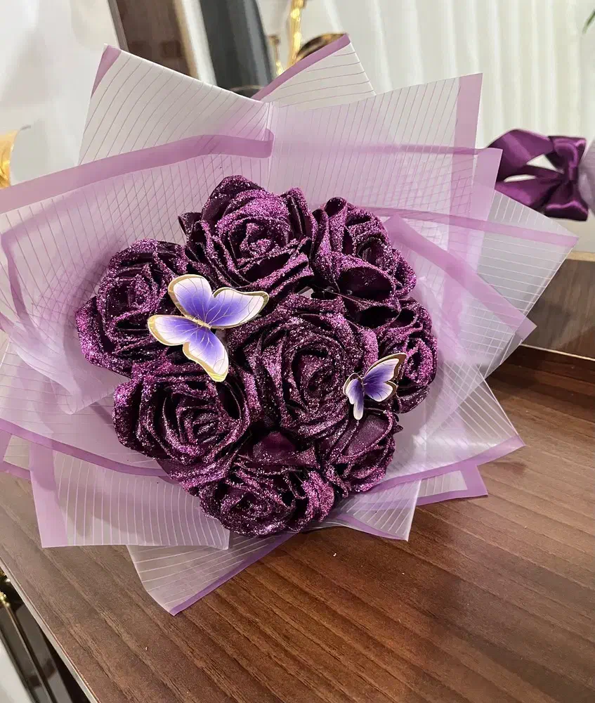 گل روبانی ولنتاین|گل مصنوعی|میانه, |دیوار