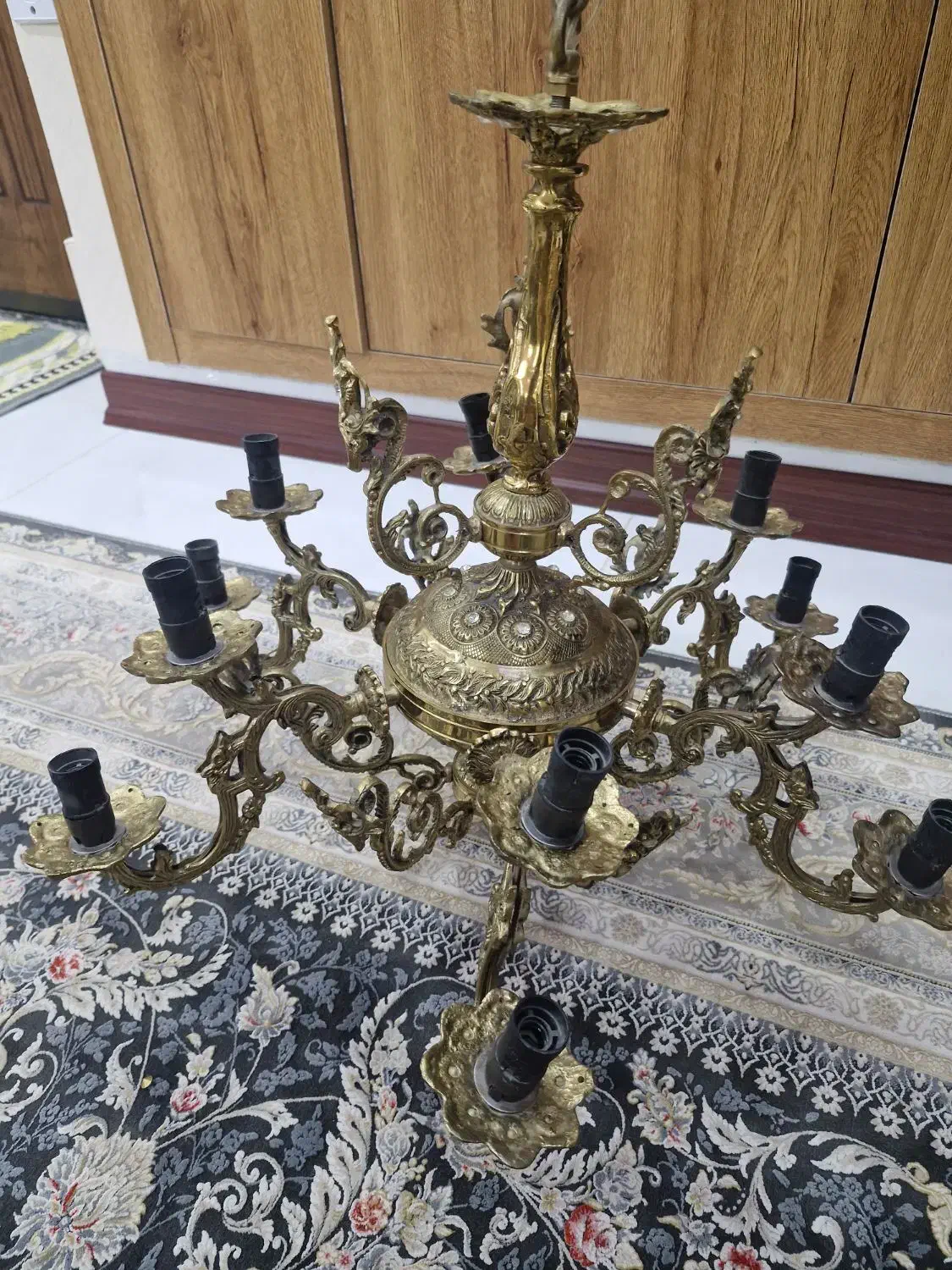 لوستر برنجی|لوستر و چراغ آویز|پرند, فاز ۳|دیوار