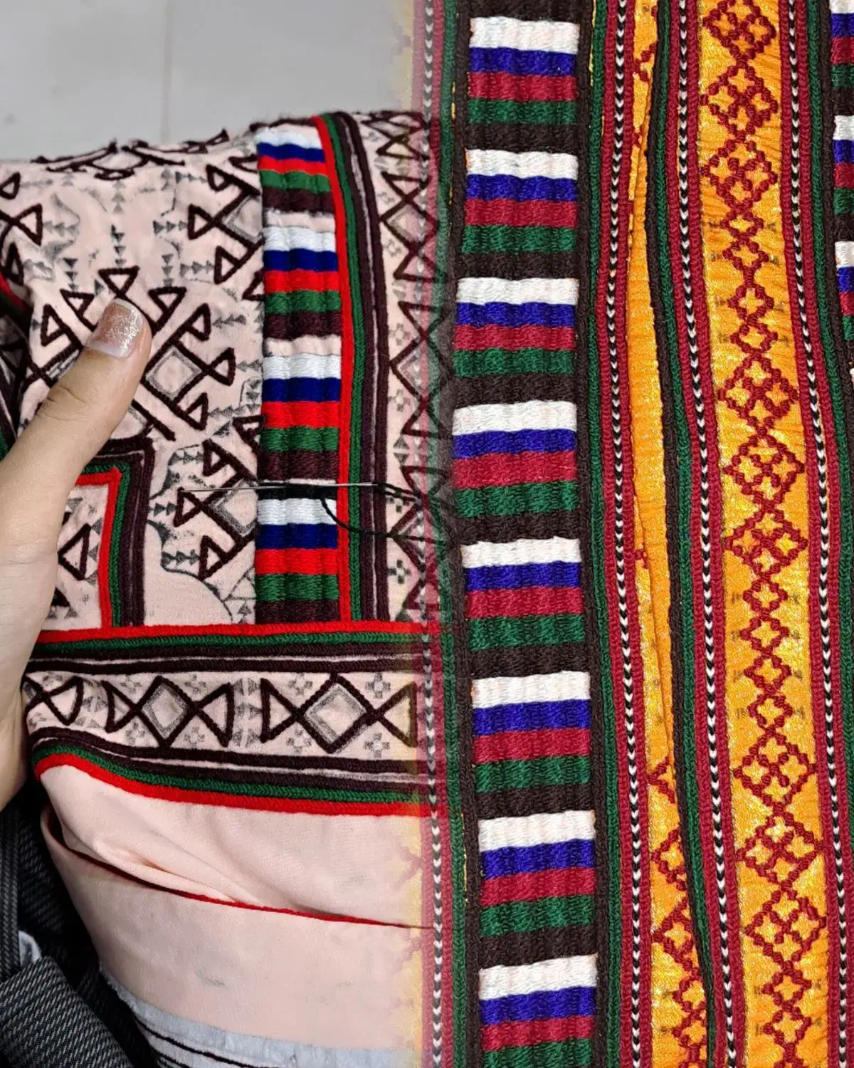 دوخت طناب و جالرو شیرگ|لباس|چابهار, |دیوار