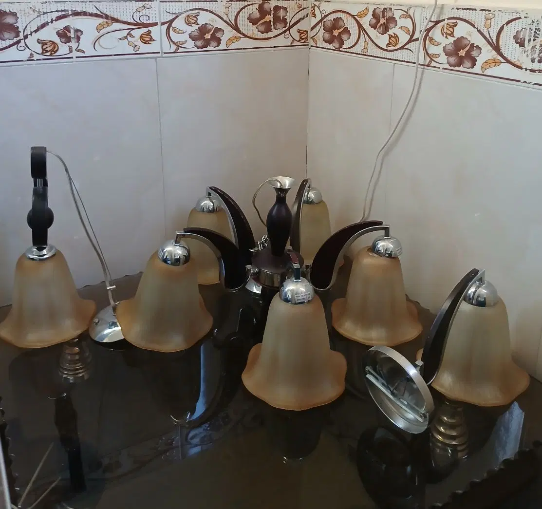 لوستر چوبی|لوستر و چراغ آویز|کرمانشاه, |دیوار