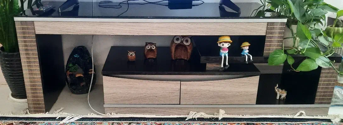 میز تلویزیون چوبی طوسی|میز تلویزیون|داراب, |دیوار