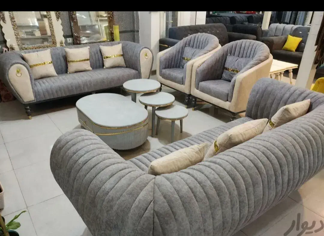 مبلمان پایه خراطی روس|مبلمان خانگی و میز عسلی|الوند, |دیوار