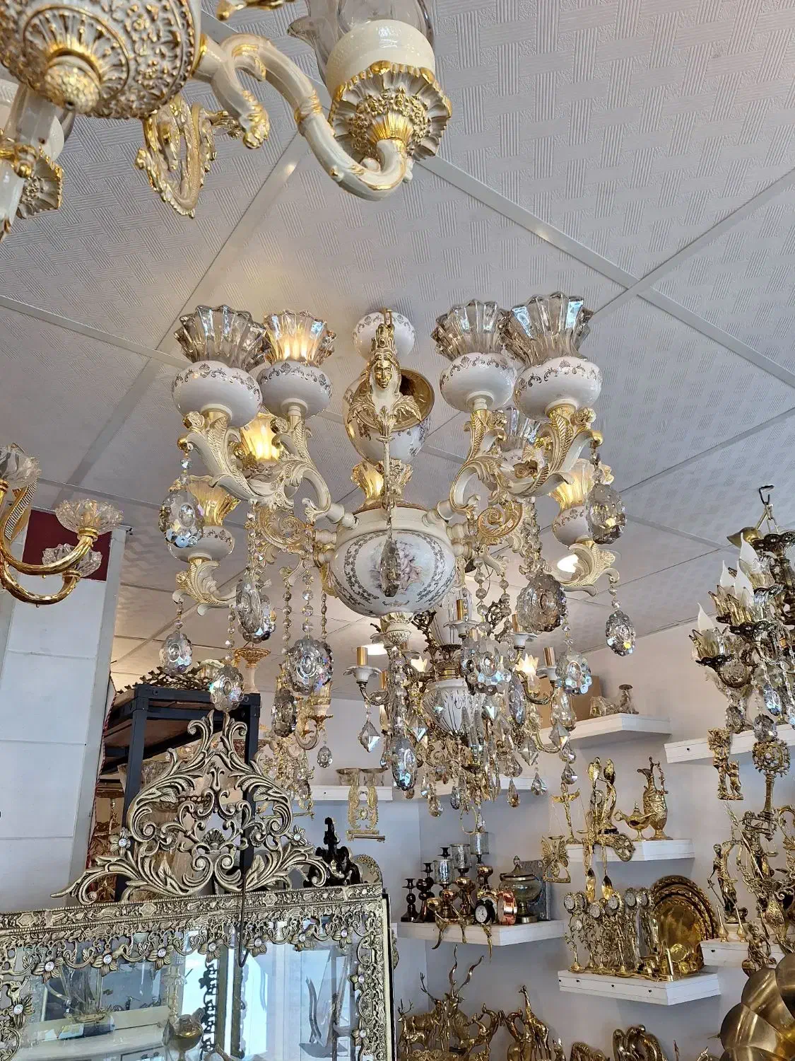 لوستر نو سرامیک|لوستر و چراغ آویز|زرندیه, |دیوار