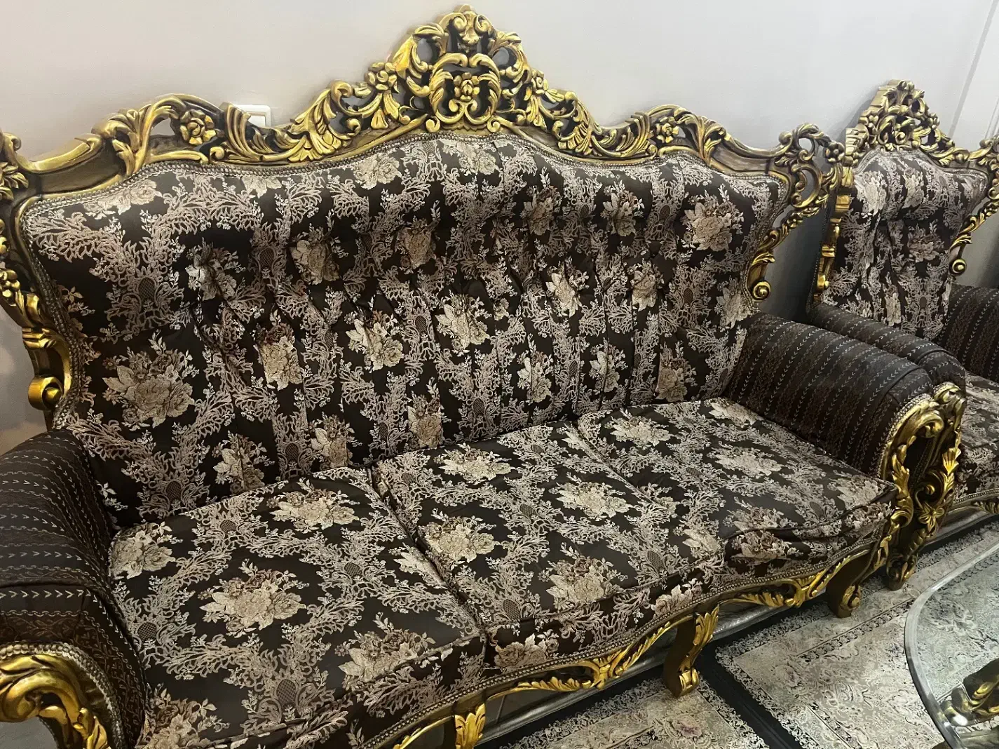 مبل استیل ۹ نفره با ویترین|مبلمان خانگی و میز عسلی|تهران, شهرک یاس|دیوار